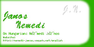 janos nemedi business card